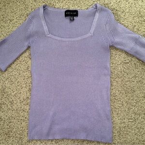 Premise Lilac Scoop Neck shirt quarter sleeve